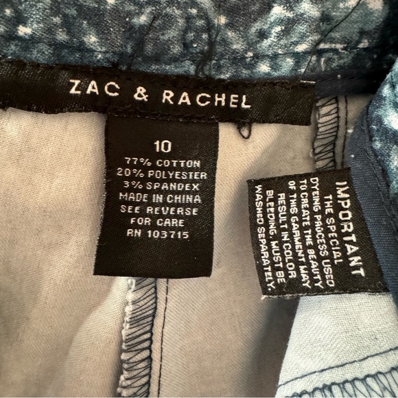 Zac & Rachel high rise stretch snake print capri pants | Sz 10 - Picture 6 of 6